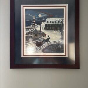 Winter Night Framed Art Print